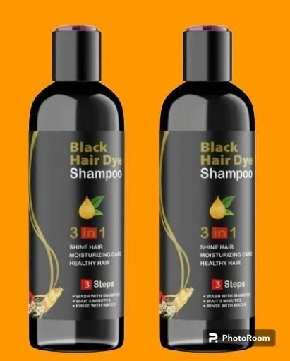 Instant black herbal hair dye shampoo for grey hair coverage unisex hair color